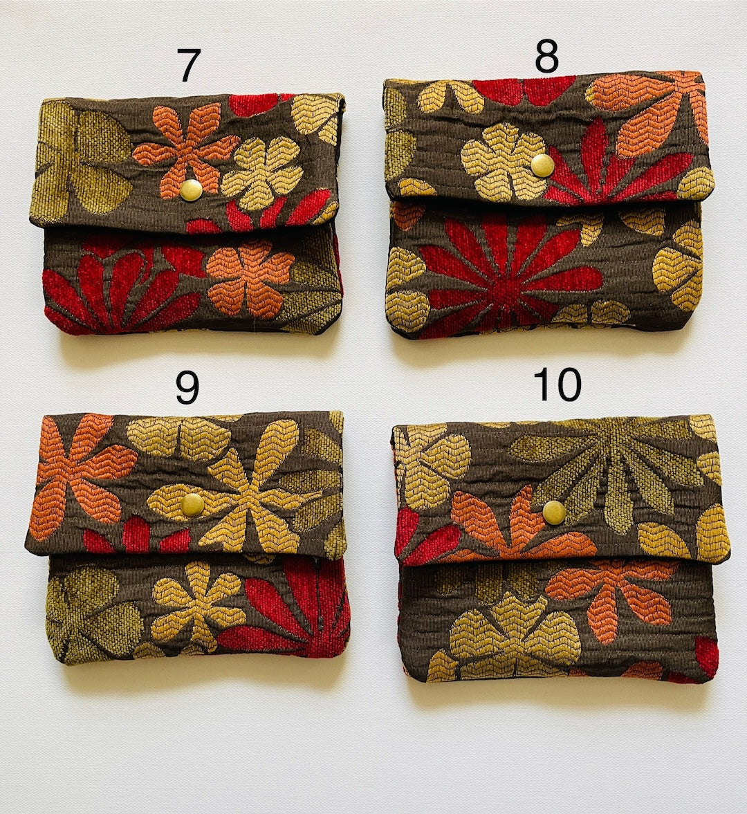 Magnetic Snap Pouches - Vintage